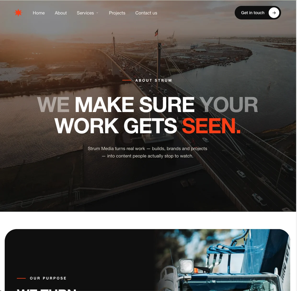 Strum Media website — rebuilt technical SEO and targeting pages by Proactive Cyber Solutions